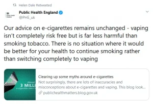 英國力挺電子煙 實現無煙世代