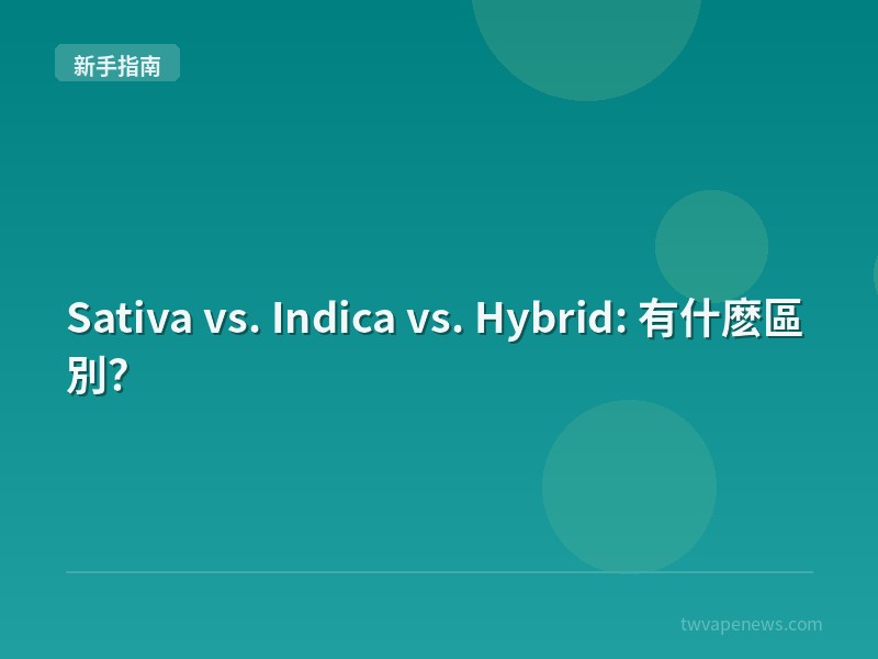 Sativa vs. Indica vs. Hybrid: 有什麽區別？ - 新手入坑指南
